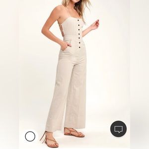 Lulus beige strappy back/backless jumper